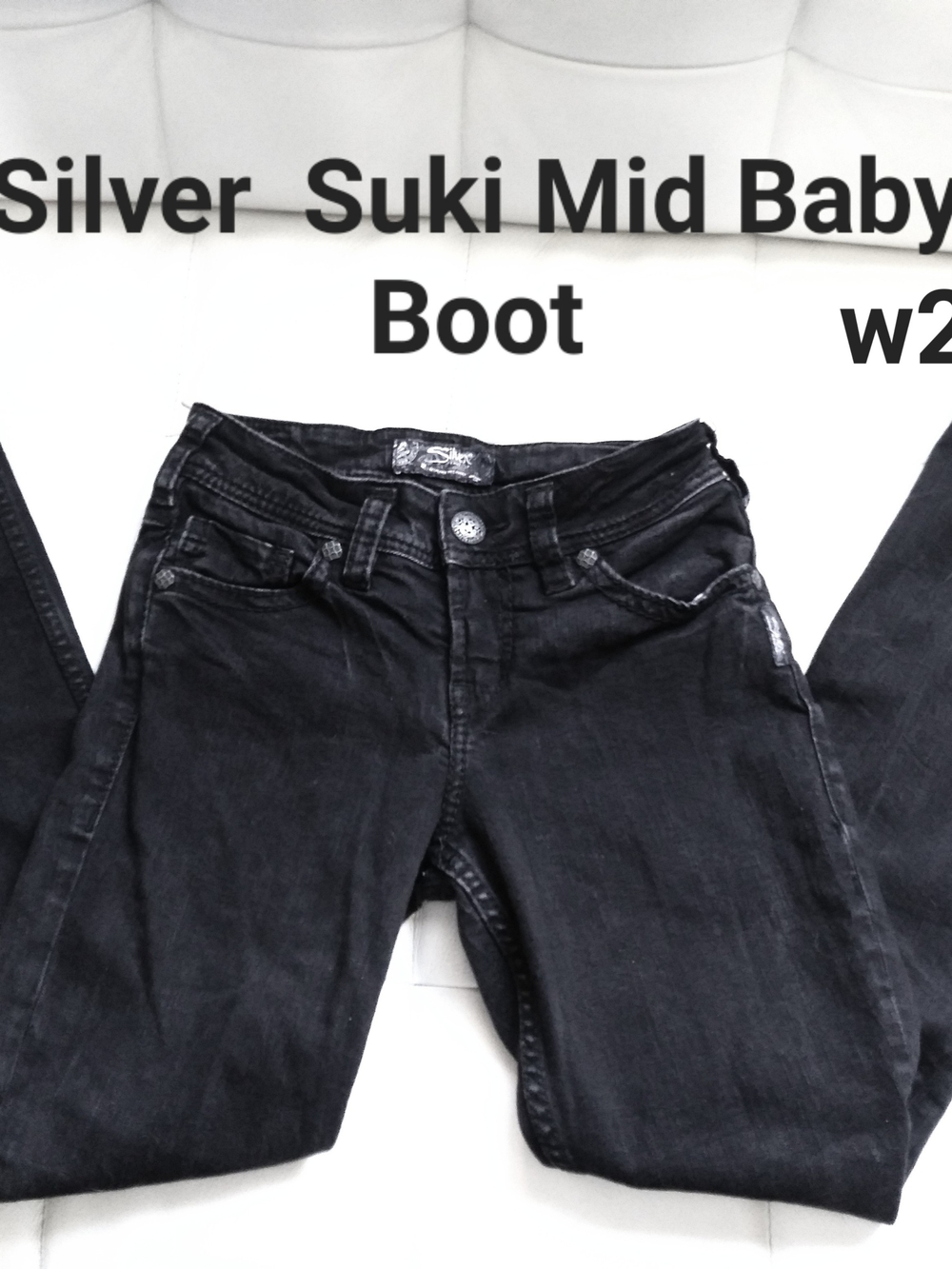Silver Jeans Suki Mid Baby Boot  Black Jeans